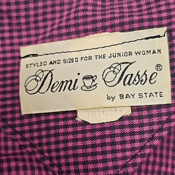 Vintage Demi Tasse dress Union made ILGU see measurements for sizing. - Picture 8 of 15